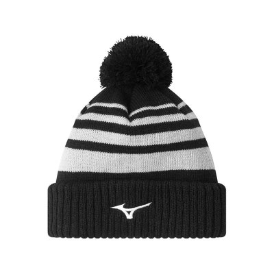 Gorros Mizuno Breath Thermo Pom Mujer Negros - Chile M381GENVPH